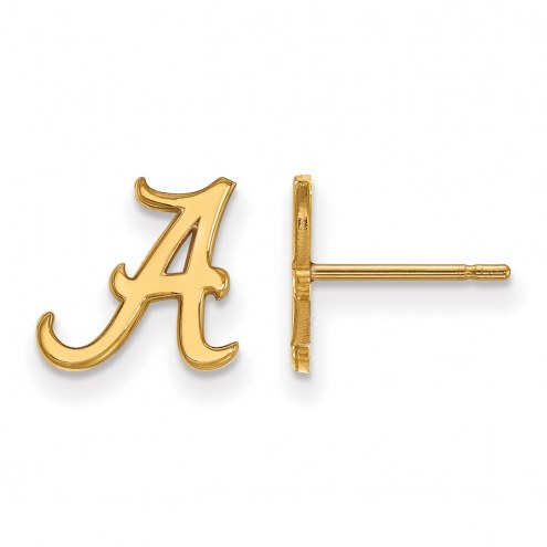 Alabama Crimson Tide NCAA Sterling Silver Gold Plated Extra Small Post Earrings