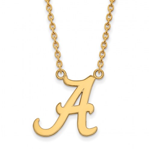 Alabama Crimson Tide NCAA Sterling Silver Gold Plated Large Pendant Necklace