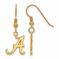 Alabama Crimson Tide NCAA Sterling Silver Gold Plated Small Dangle Earrings
