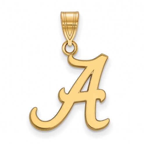 Alabama Crimson Tide NCAA Sterling Silver Gold Plated Medium Pendant