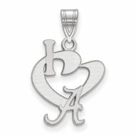 Alabama Crimson Tide NCAA Sterling Silver Large I Love Logo Pendant