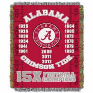 Alabama Crimson Tide NCAA Woven Tapestry Throw Blanket
