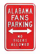 Alabama Crimson Tide No Tigers Parking Sign