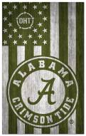 Alabama Crimson Tide OHT Military Green Flag 11" x 19" Sign