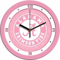 Alabama Crimson Tide Pink Wall Clock