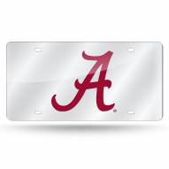 Alabama Crimson Tide Silver Laser Cut License Plate