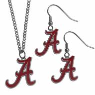 Alabama Crimson Tide Dangle Earrings & Chain Necklace Set