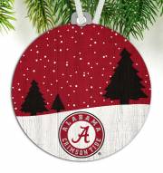 Alabama Crimson Tide Snow Scene Ornament