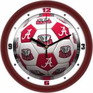 Alabama Crimson Tide Soccer Wall Clock
