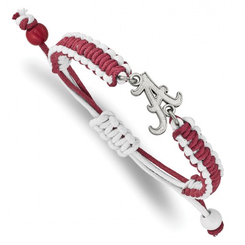 Alabama Crimson Tide Stainless Steel Adjustable Cord Bracelet