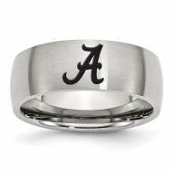 Alabama Crimson Tide Stainless Steel Laser Etch Ring