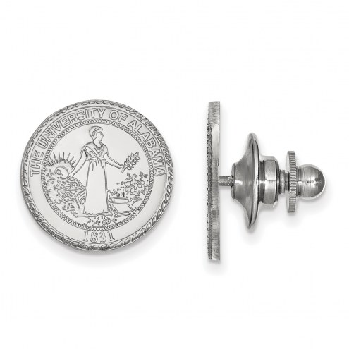 Alabama Crimson Tide Sterling Silver Crest Lapel Pin
