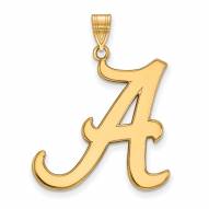 Alabama Crimson Tide Sterling Silver Gold Plated Extra Large Pendant