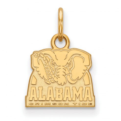 Alabama Crimson Tide Sterling Silver Gold Plated Extra Small Pendant