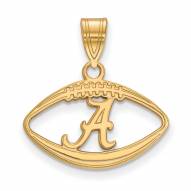 Alabama Crimson Tide Sterling Silver Gold Plated Football Pendant