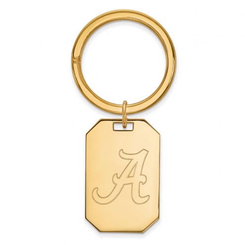 Alabama Crimson Tide Sterling Silver Gold Plated Key Chain