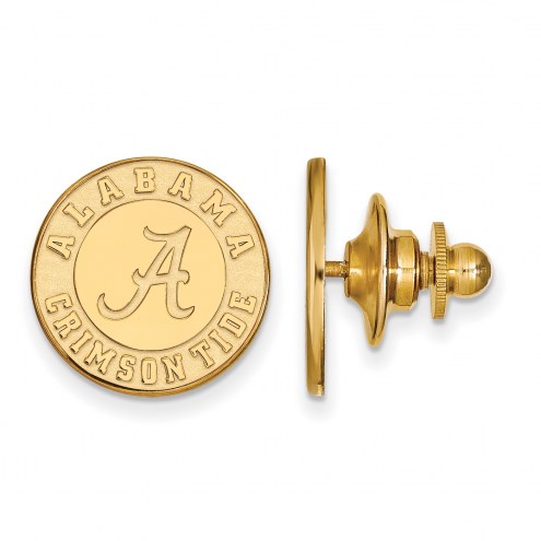 Alabama Crimson Tide Sterling Silver Gold Plated Lapel Pin