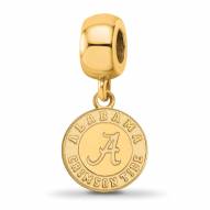 Alabama Crimson Tide Sterling Silver Gold Plated Small Dangle Bead