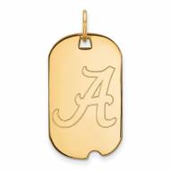 Alabama Crimson Tide Sterling Silver Gold Plated Small Dog Tag