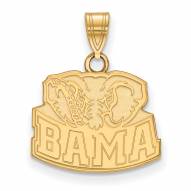 Alabama Crimson Tide Sterling Silver Gold Plated Small Pendant