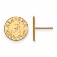 Alabama Crimson Tide Sterling Silver Gold Plated Small Post Earrings