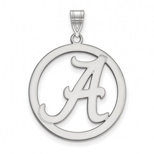 Alabama Crimson Tide Sterling Silver Large Circle Pendant