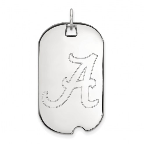 Alabama Crimson Tide Sterling Silver Large Dog Tag Pendant