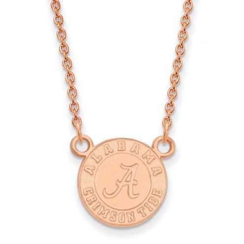 Alabama Crimson Tide Sterling Silver Rose Gold Plated Small Pendant Necklace