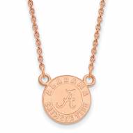 Alabama Crimson Tide Sterling Silver Rose Gold Plated Small Pendant Necklace