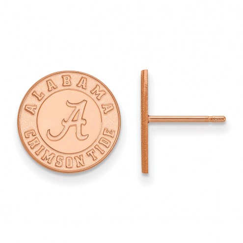 Alabama Crimson Tide Sterling Silver Rose Gold Plated Small Post Earrings