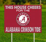 Alabama Crimson Tide This House Cheers for Yard Sign