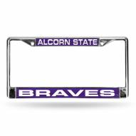 Alcorn State Braves Laser Chrome License Plate Frame