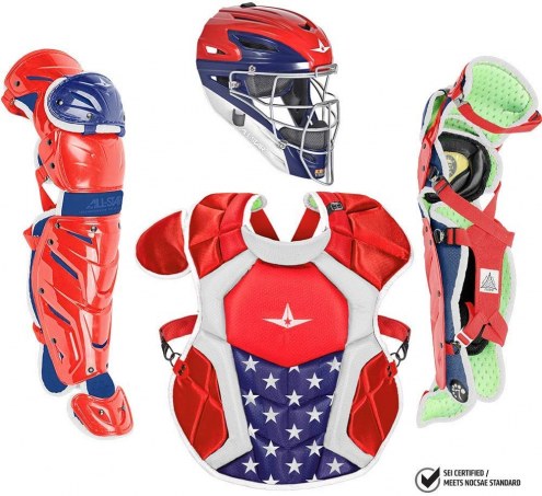 All Star System7 Axis NOCSAE Certified Senior Pro Catcher's Kit - Ages 12-16 - SCUFFED