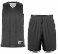  Custom Basketball Jerseys Stitched Personalized Team Uniforms  Half Color Split for Men Women Youth/Kids(S-Men's Size,Black and Gray) :  Sports & Outdoors