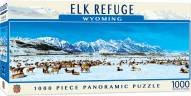 American Vistas Elk Refuge Wyoming 1000 Piece Panoramic Puzzle