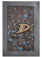 Anaheim Ducks 11" x 19" City Map Framed Sign