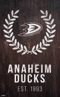 Anaheim Ducks 11" x 19" Laurel Wreath Sign