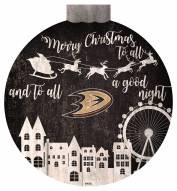 Anaheim Ducks 12" Christmas Village Wall Art
