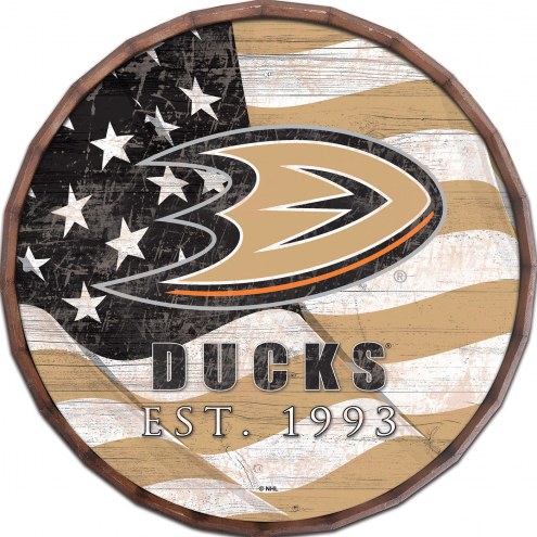 Anaheim Ducks 16&quot; Flag Barrel Top