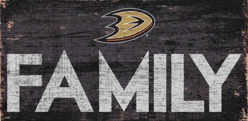 Anaheim Ducks 6&quot; x 12&quot; Family Sign