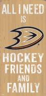 Anaheim Ducks 6" x 12" Friends & Family Sign