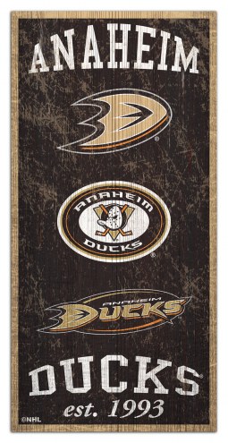 Anaheim Ducks 6&quot; x 12&quot; Heritage Sign