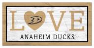Anaheim Ducks 6" x 12" Love Sign