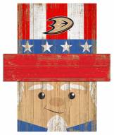 Anaheim Ducks 6" x 5" Patriotic Head