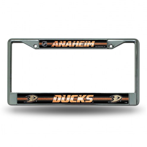 Anaheim Ducks Chrome Glitter License Plate Frame