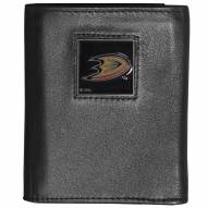 Anaheim Ducks Deluxe Leather Tri-fold Wallet in Gift Box