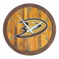 Anaheim Ducks "Faux" Barrel Top Wall Clock
