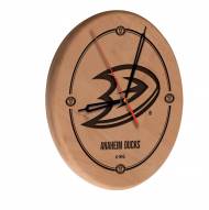 Anaheim Ducks Laser Engraved Wood Clock