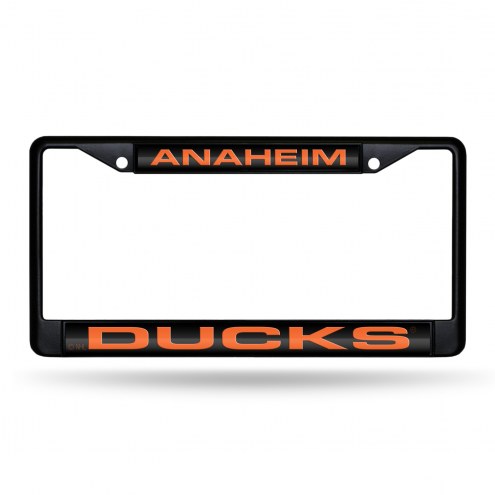 Anaheim Ducks Laser Black License Plate Frame