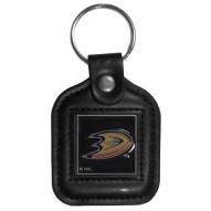 Anaheim Ducks Square Leather Key Chain